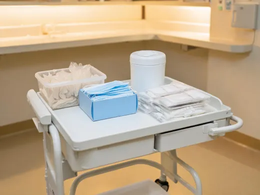 Long-term care infection control cart
